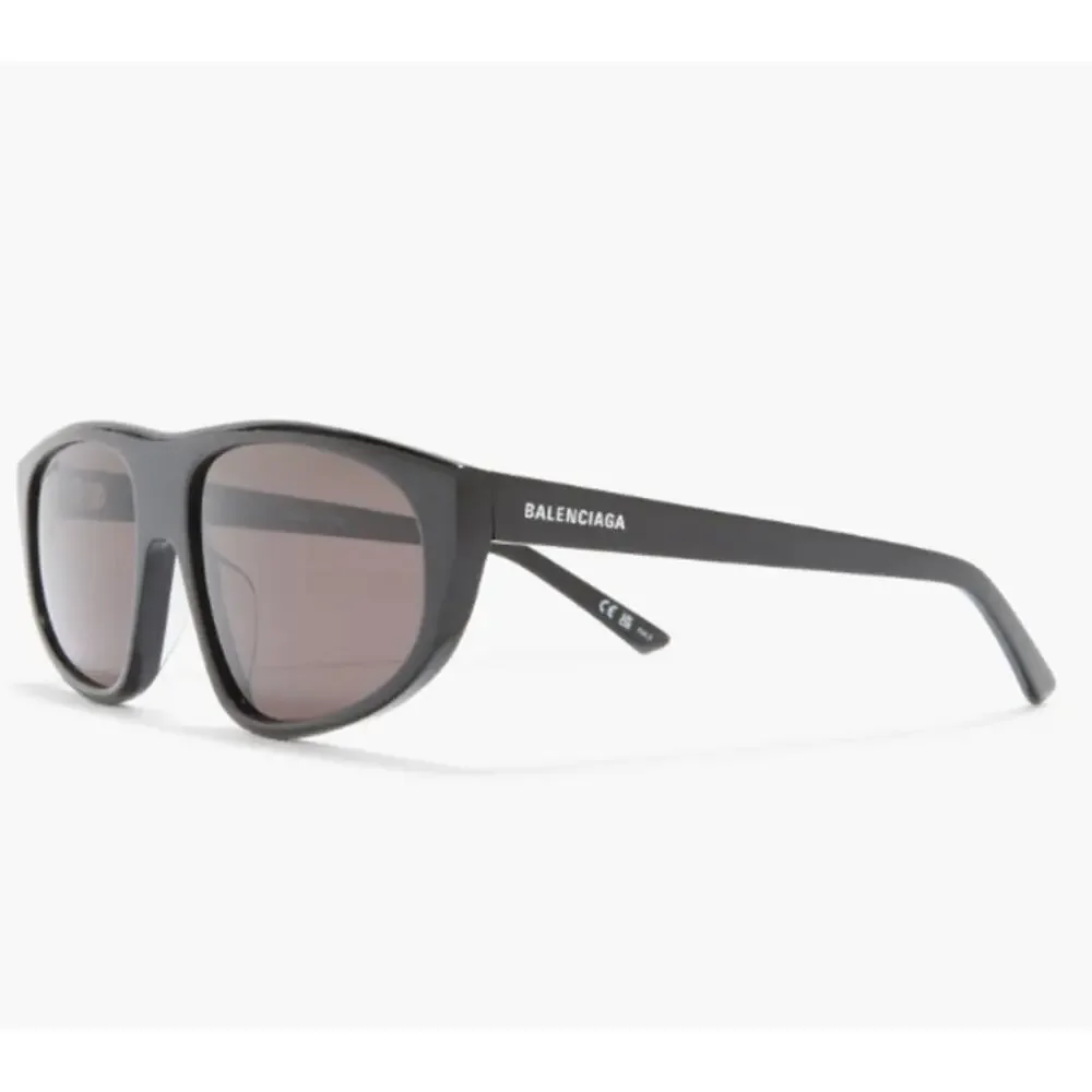 Balenciaga 60mm Rectangular Sunglasses black